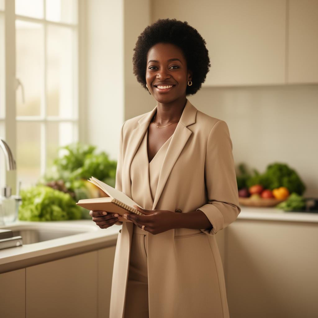 Yaa Boakye, RDN, in her kitchen